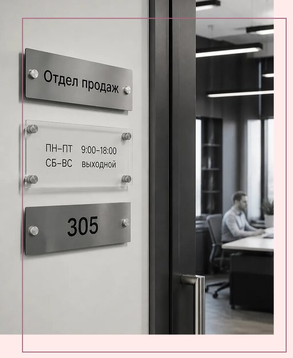 Офисные таблички на дверь в Качканаре по цене от 5024 р. | Аванза-Кчк
